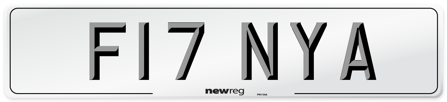 F17 NYA Number Plate from New Reg